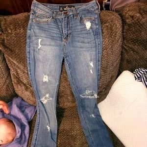 Hollister high waisted blue jeans